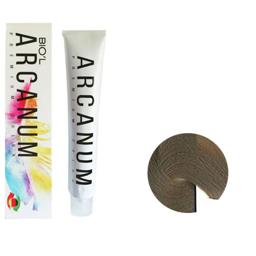 رنگ مو آرکانوم سری زیتونی  120 میل شماره  6.7  رنگ بلوند زیتونی تیره