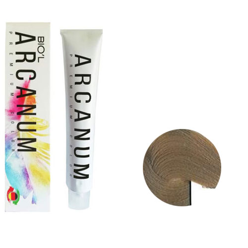 رنگ مو آرکانوم سری زیتونی  120 میل شماره  7.7  رنگ بلوند زیتونی متوسط