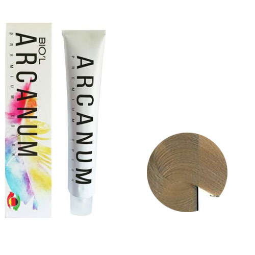 رنگ مو آرکانوم سری زیتونی  120 میل شماره  8.7  رنگ بلوند زیتونی روشن