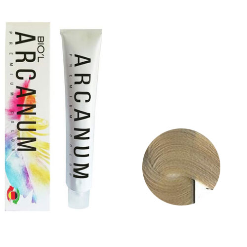 رنگ مو آرکانوم سری زیتونی  120 میل شماره  9.7  رنگ بلوند زیتونی خیلی روشن