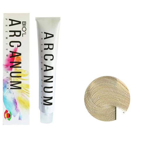 رنگ مو آرکانوم سری زیتونی  120 میل شماره  10.7  رنگ بلوند زیتونی پلاتینه