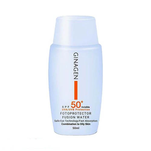 کرم ضد آفتاب بی رنگ پوست چرب فیوژن واتر ژیناژن SPF50